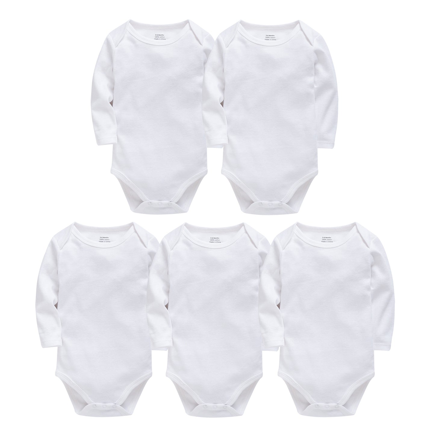 Baby Onesies, Pure Cotton Long-sleeved Solid Color Baby Romper