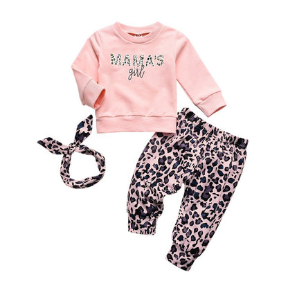 Baby Girl Pink Leopard Patterned Pants