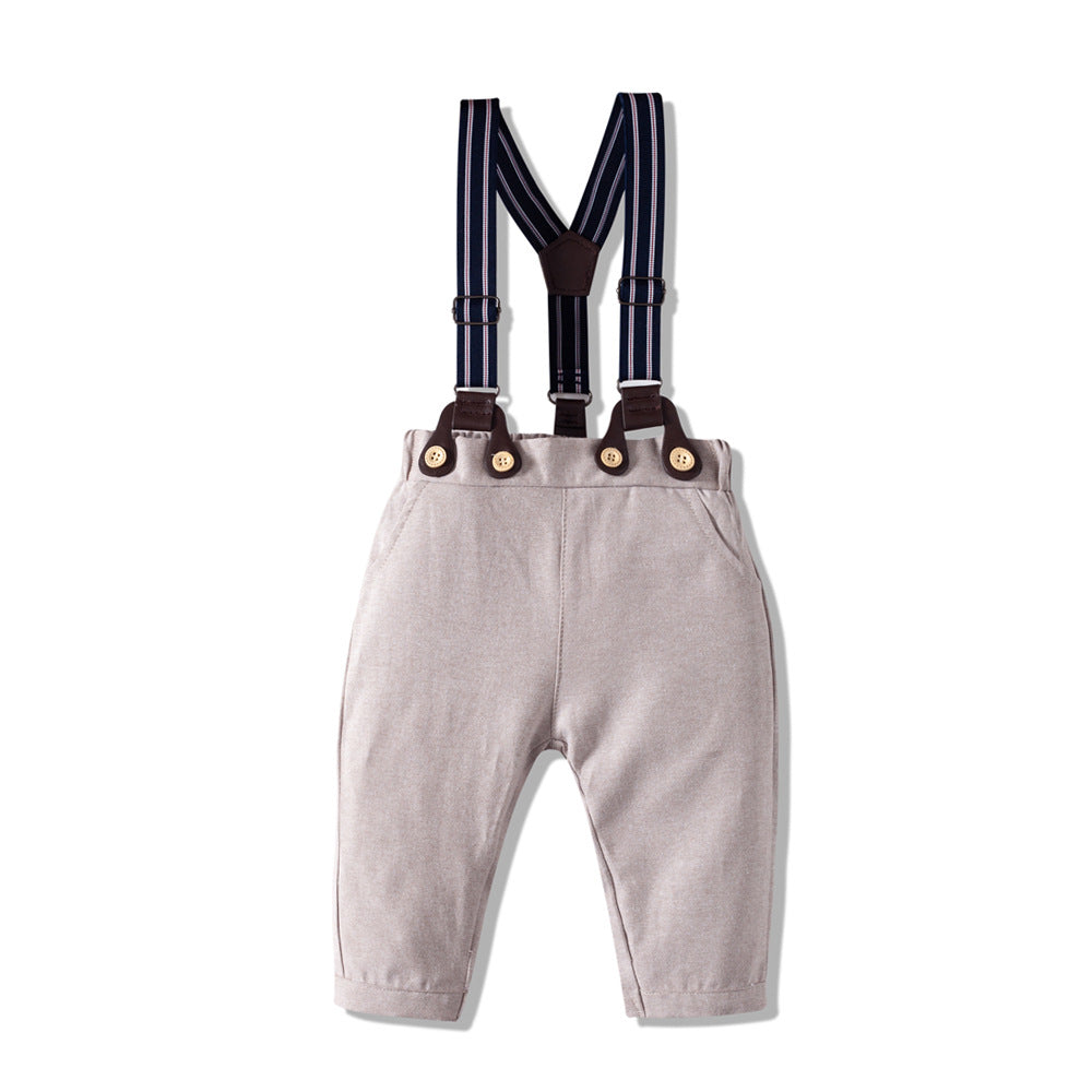 Autumn New Long Sleeve Khaki Suit Infant Clothing Boys' Gentleman Children'S Clothing