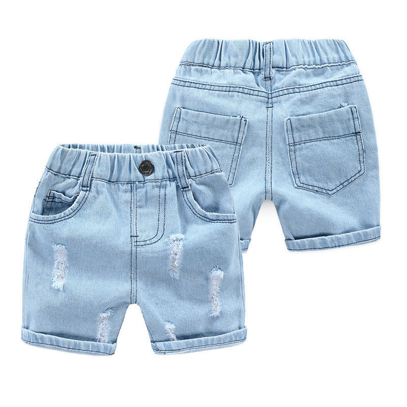 Boys' Ripped Jeans Shorts Beach Shorts