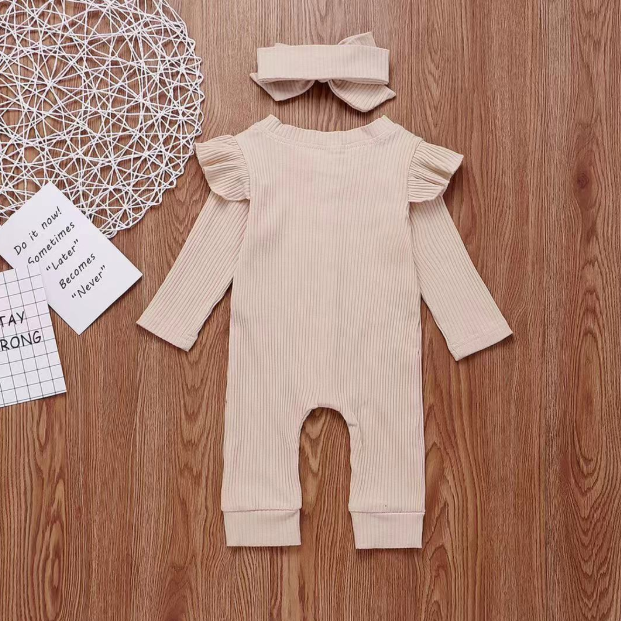 Abby Romper Jumpsuit with Matching Hair Bow