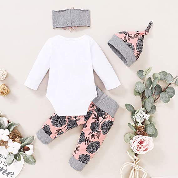 Newborn Suit Baby Girl Clothing Jumpsuit Floral Pants Cute