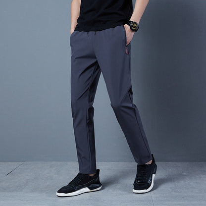 Mens Fashion Solid Color Loose Casual Pants