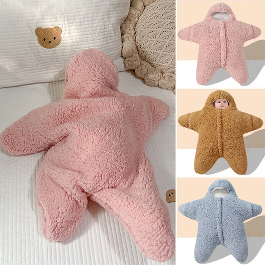 Baby Starfish Lamb Velvet Thick Comfortable Quilt Plus Cotton Sleeping Bag