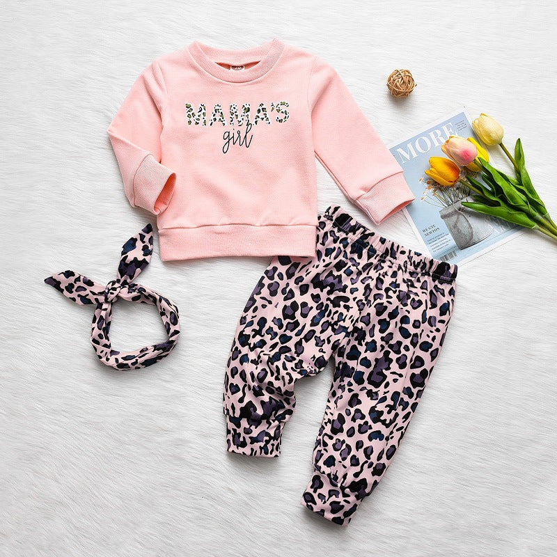 Baby Girl Pink Leopard Patterned Pants
