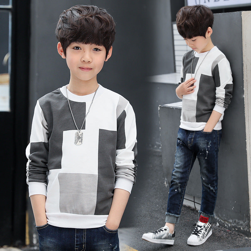 Boys' Autumn Long-sleeved T-shirts For Big Boys And Girls