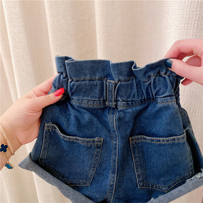 Girls' denim shorts