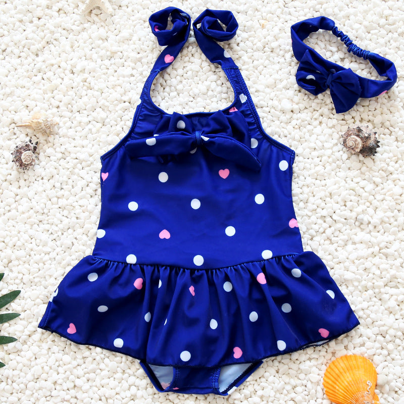 Children's Swimwear Cute Girls Baby One-piece Skirt Infant Small And Medium Dance Clothes