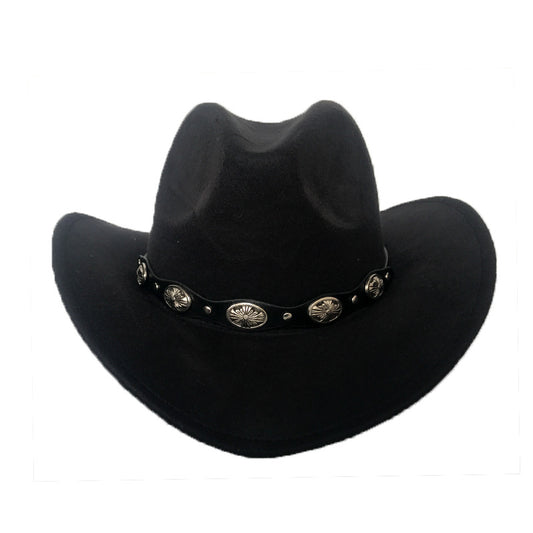 Punk Style Cowboy Hats And Felt For Men And Women