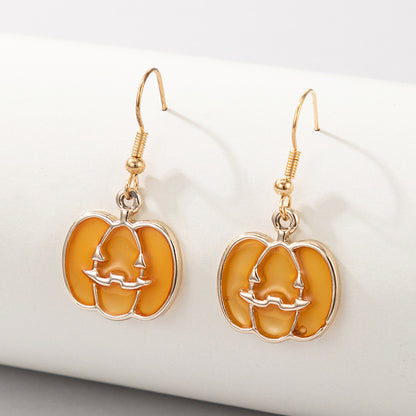 New Jewelry Halloween Funny And Fun Pumpkin Ghost Exaggerated Acrylic Earrings