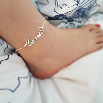 DIY name custom anklet