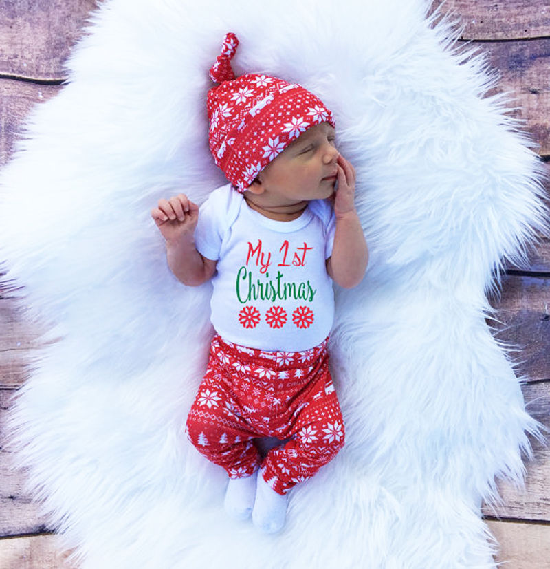 Red Christmas Set Baby Harness 3 Piece Set