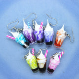 Ice cream fruit cup earrings
