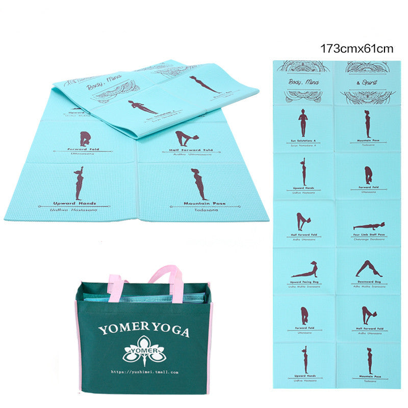 Foldable and portable yoga mat