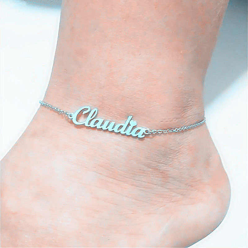 DIY name custom anklet