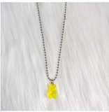 Gummy Bear Pendant Stainless Steel Tu Cool Girl Necklace