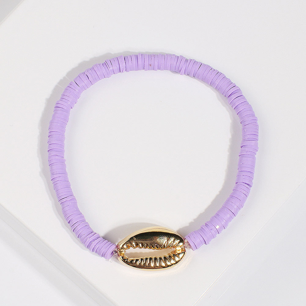 Color Shell Bracelet Handmade Disc Jewelry