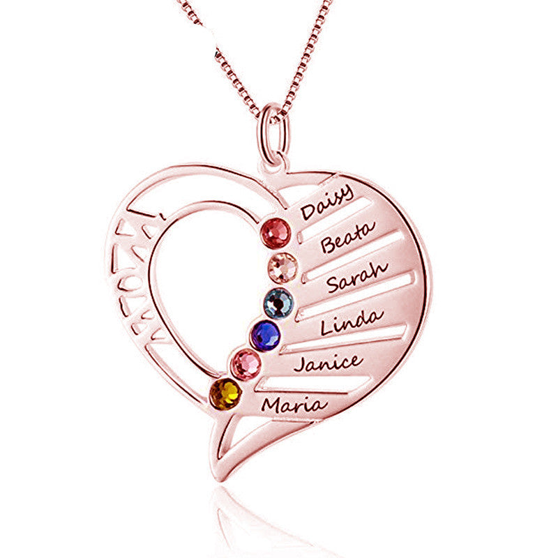 Love Personalized Custom Name Letter Love Memory Necklace