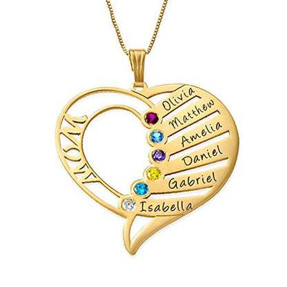 Love Personalized Custom Name Letter Love Memory Necklace