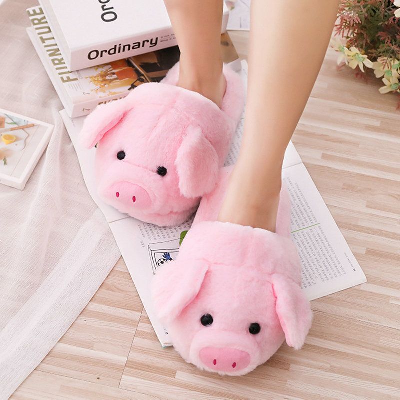 Plush Pig Slippers