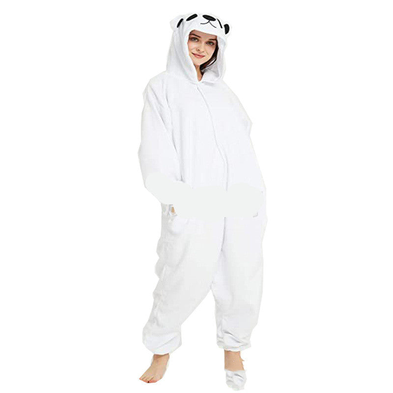 Brown Bear Polar Fleece Cartoon One-piece Animal Pajamas
