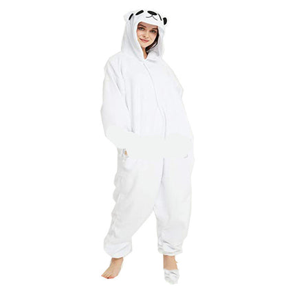Brown Bear Polar Fleece Cartoon One-piece Animal Pajamas