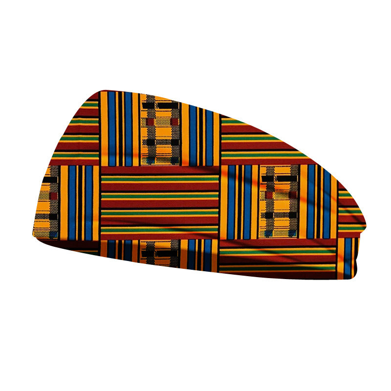 African Geometric Floral Print Headscarf