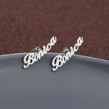 Stainless Steel Name Custom Earrings Personalized Letter Earrings Custom DIY English Name