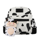 Cow Print Student Canvas Small Satchel