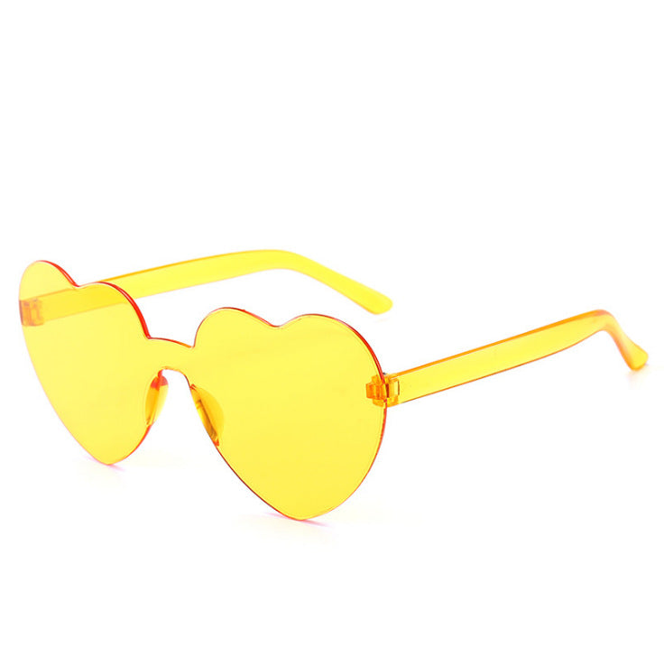 Ladies Love Shape Ocean Piece Personality One Piece Sunglasses