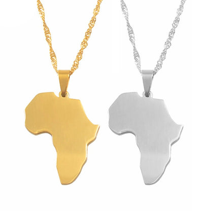 Africa Map Chain Necklace