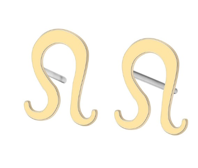 women's lovely earrings elegant star zodiac sign Fish Charm stainless steel large jewelry simple Earring Gift