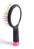 Anti - static Magic rainbow volume detangler wave massage comb brush straight hair styling tools with mirror