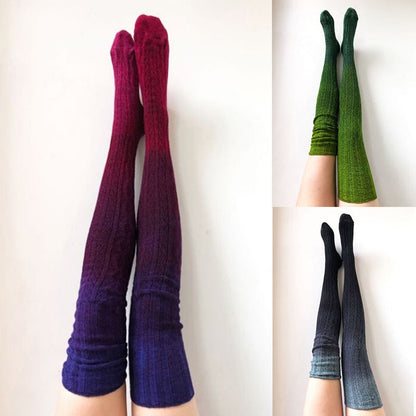 Over The Knee Pile Of Socks Knit Socks Women