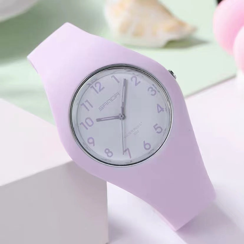 Simple Temperament Jelly Color Silicone Watch