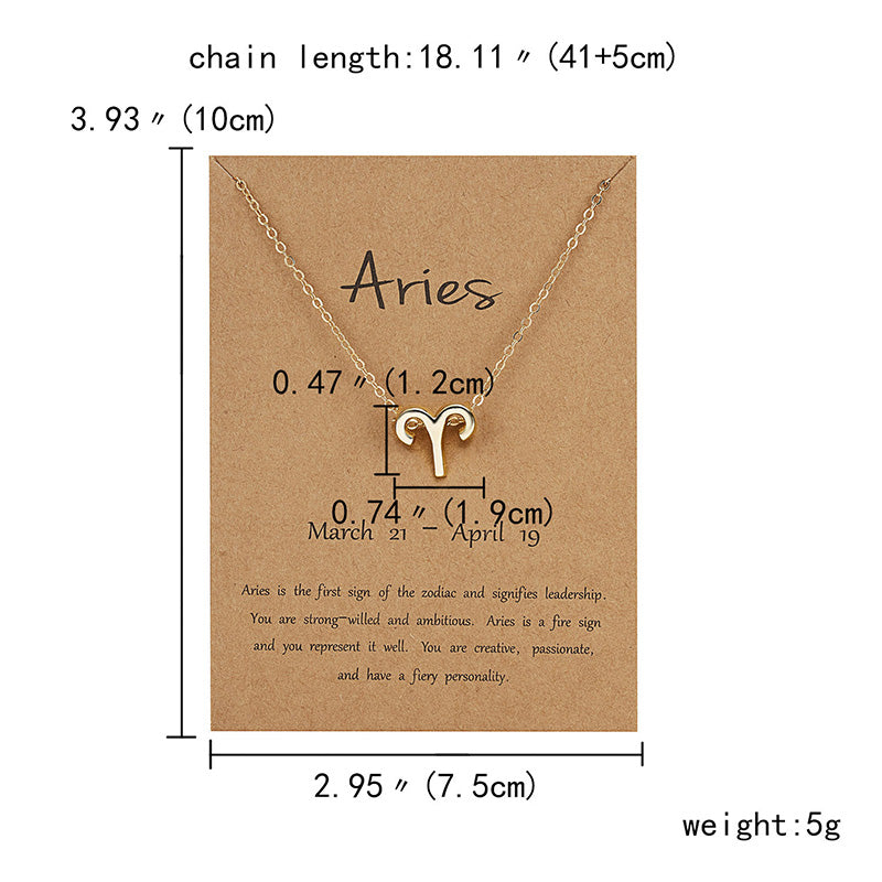 12 Constellation Zodiac Sign Necklaces Chokers