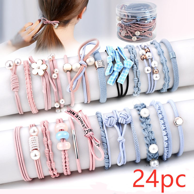 Cute girl hair rope jewelry set