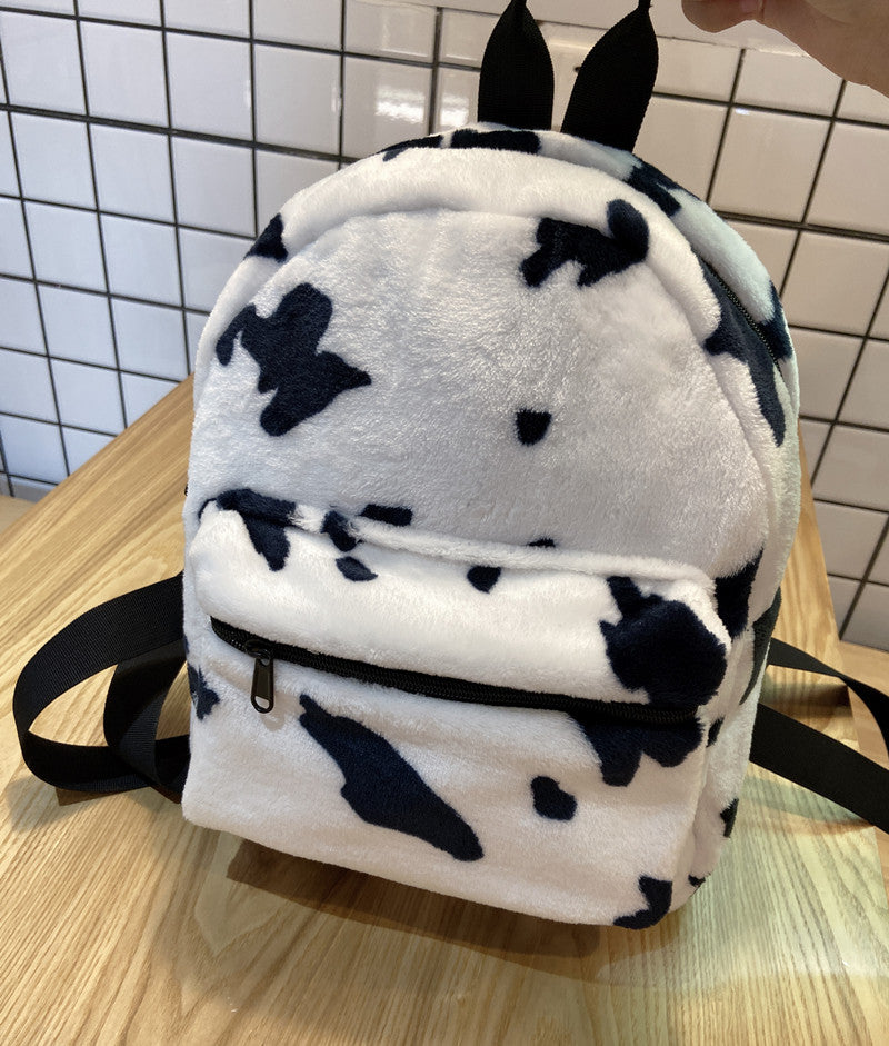 Cow hairy backpack