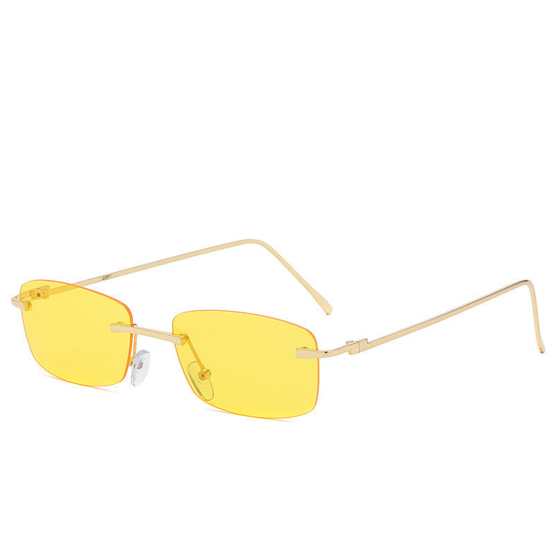 Fashion Rimless Cut-edge Sunglasses Ocean Lens Sunglasses
