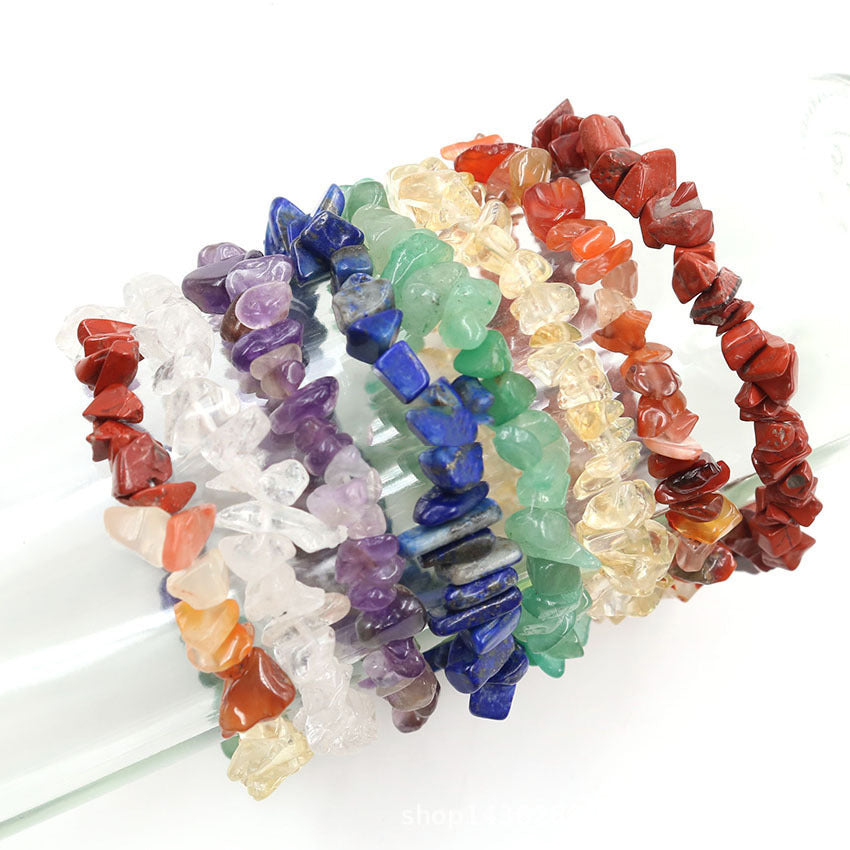 Natural crystal gravel bracelet