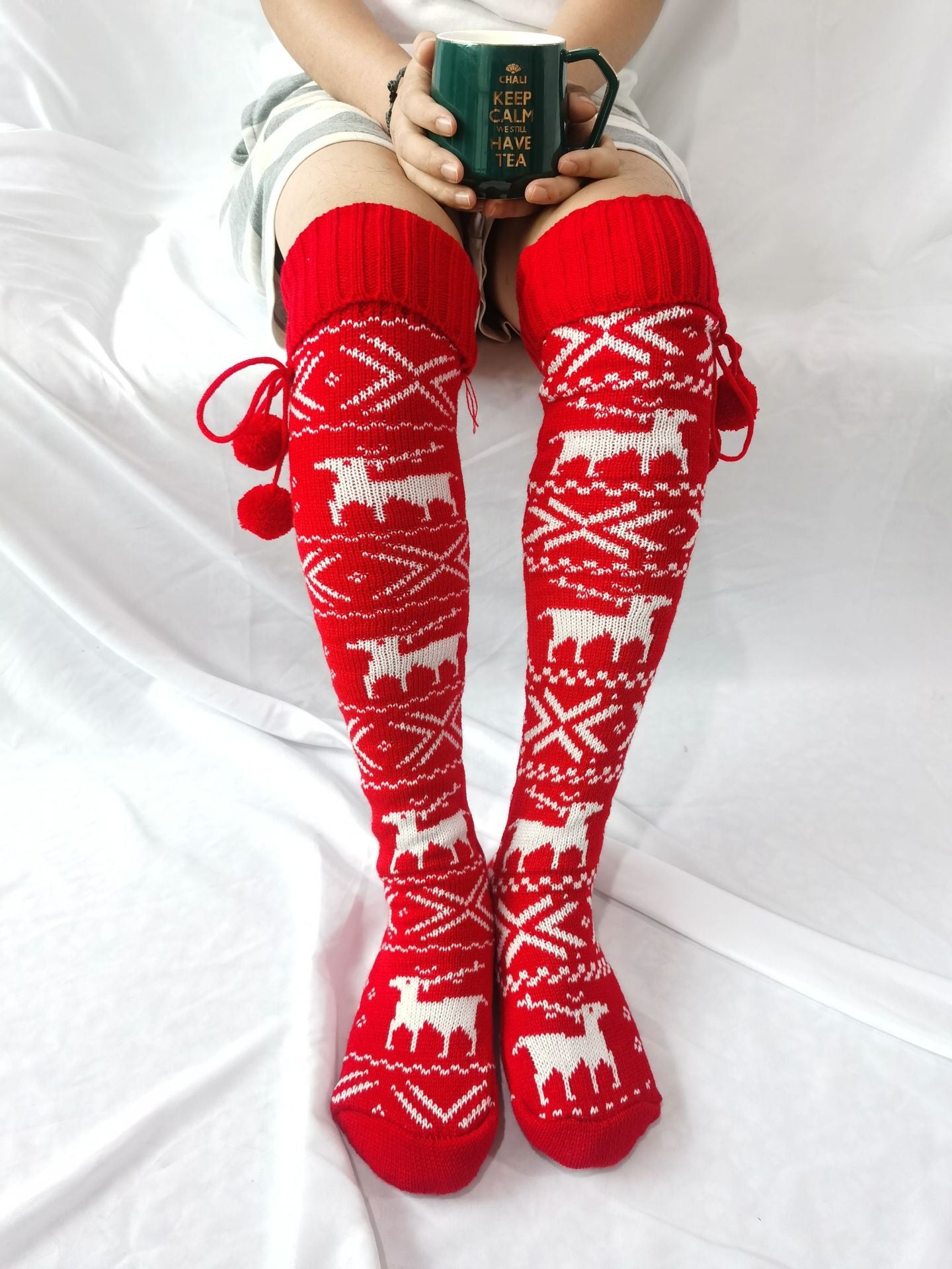 Christmas elk socks