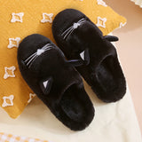 Winter New Coral Velvet Slippers Cartoon Cat Cotton Slippers Home Cotton Shoes Warm Slipper
