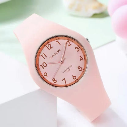 Simple Temperament Jelly Color Silicone Watch