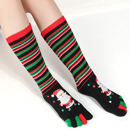Christmas Five Finger Socks