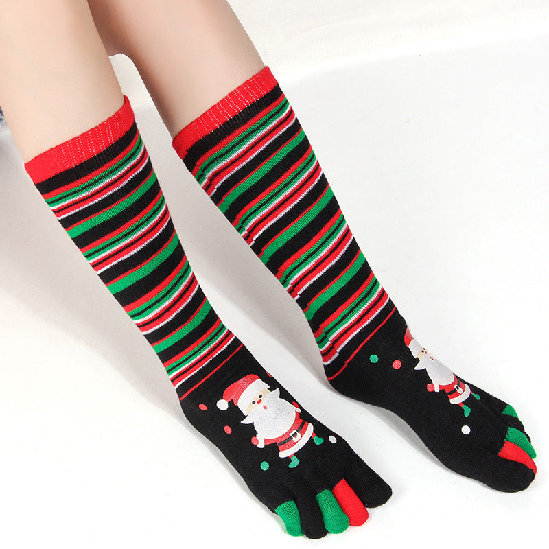 Christmas Five Finger Socks