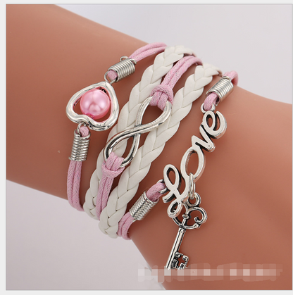 European and American big-name multi-layer woven bracelet bracelet rope