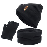 Hat scarf touch screen gloves set