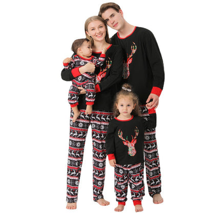 Long-sleeved Cross-border Family Set Christmas Pajamas