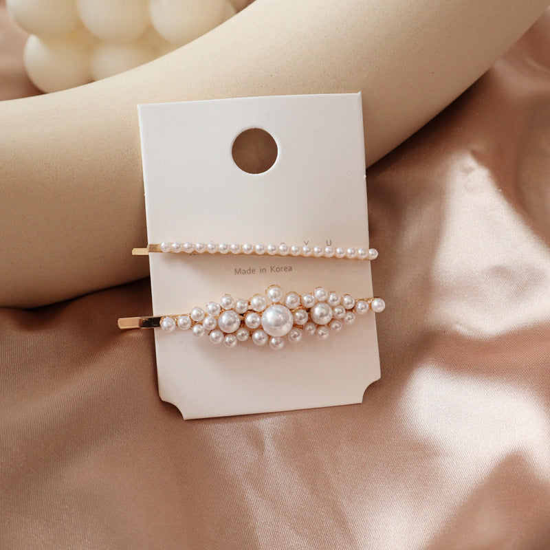 Pearl flower hair clip rhinestone hair clip