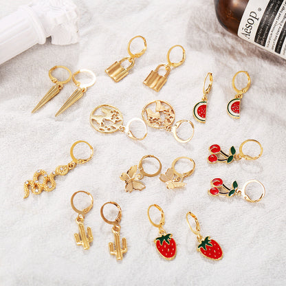 Fashion Fruit Earring Set 9 Piece Set